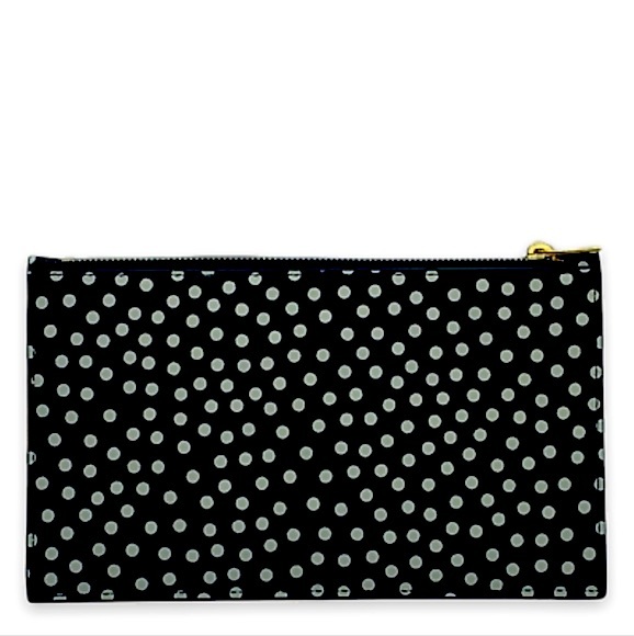 Brand New! Rare! Saint Laurent YSL Monogram Polka-Dot Zip Bill Pouch Bag Clutch - Picture 3 of 12